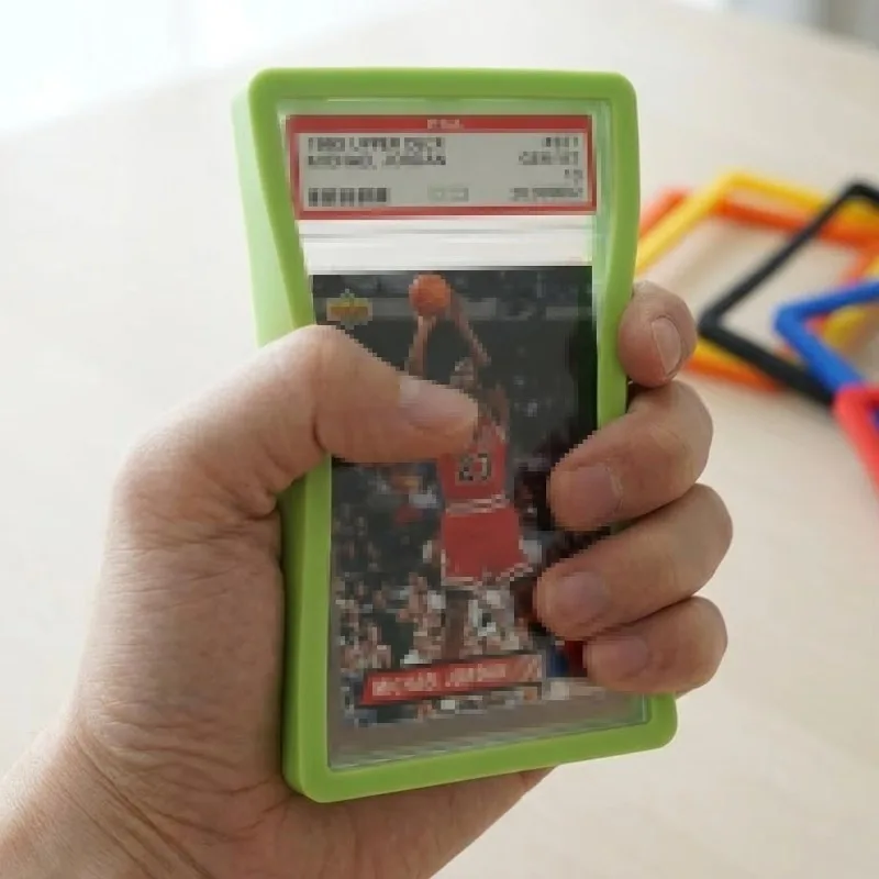 PSA Rating Card Holder Soft Silicone Anti-Drop Protection Case Guard Protector Bumper Case for Sports Game Card Display Sleeves