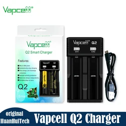 Vapcell Q2 18650 Charger Simple 2 Slots 1A DC 3.7V input 5V 2A  Smart USB Charger For Lithium Rechargeable Batteries