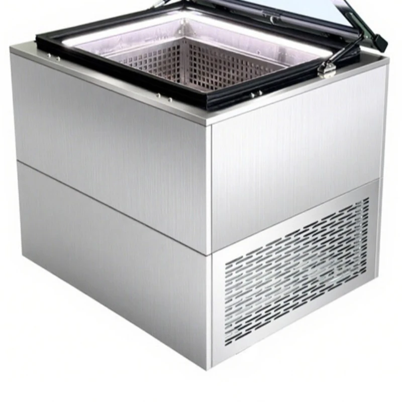 Freezer display cabinet, commercial frozen roasted chestnut special, direct cooling small refrigerator