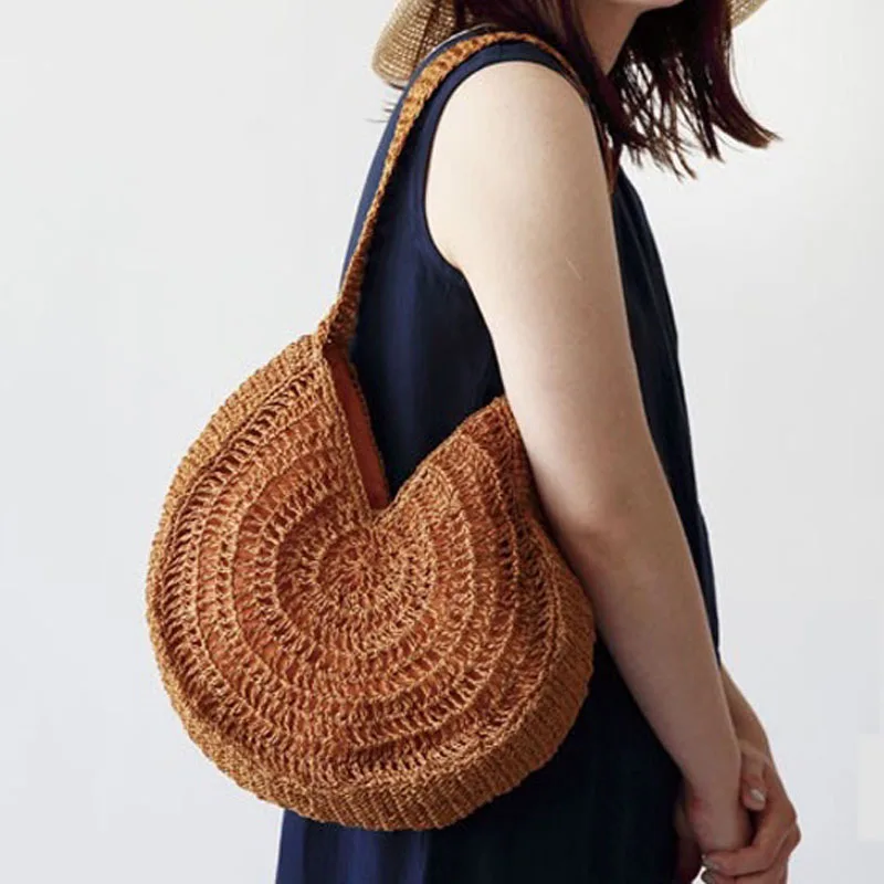 

WOVEN TOTE BAG Fashionable Tote Bag, Women's Straw Handbags Luxury Design for Everyday Style