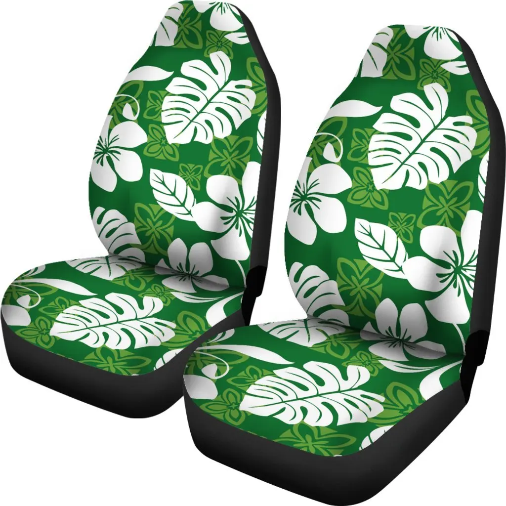 Hawaii Hibiscus Pattern Seat Cover Car Seat Covers Set 2 Pc, Car Accessories Car Mats 01