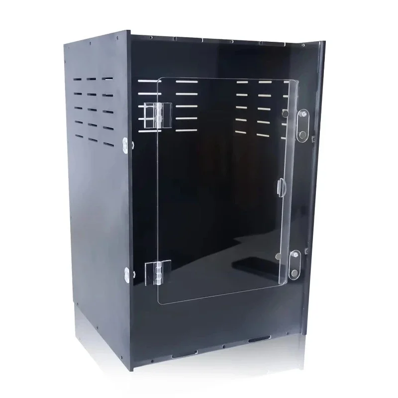 16X16x24 inch PVC Black Stackable High Crested Gecko Cage Jar Shell Arboreal Reptile Bioactive Glass Container Reptile Shell