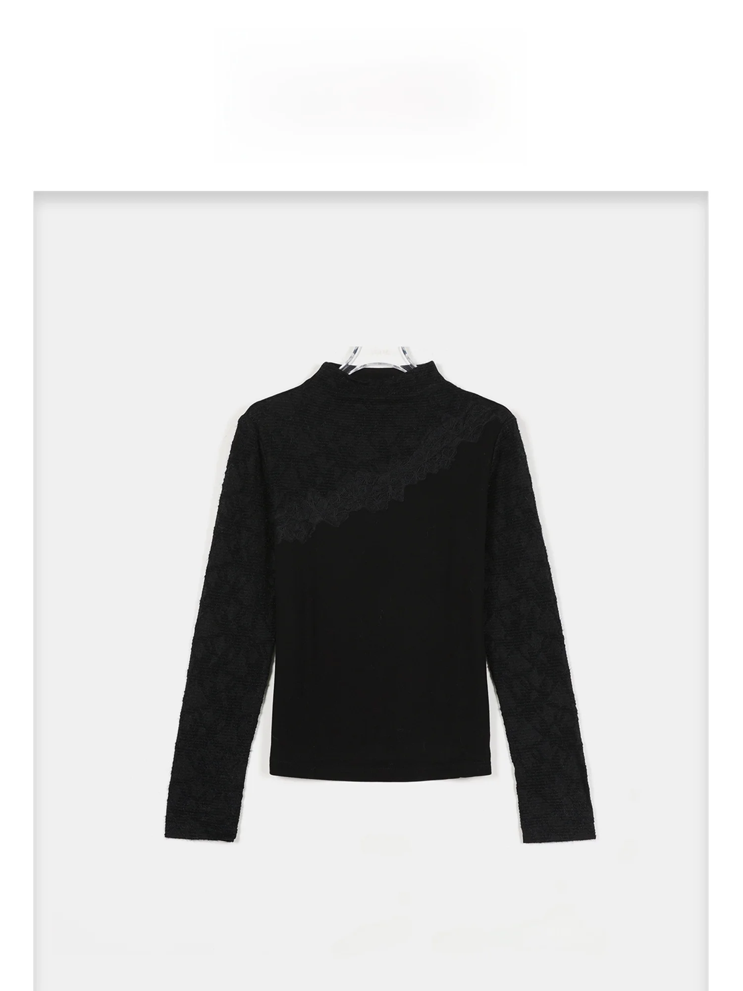 Camada Base Térmica com Detalhes em Renda e Forro de Lã, Ajuste Slim, Versátil para Outono e Inverno da Qianyu Laila