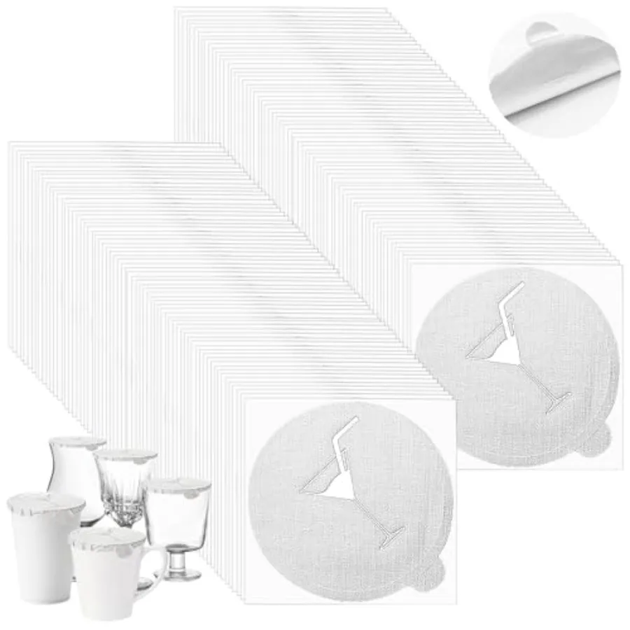 100 Pack Disposable Drink Protective Caps