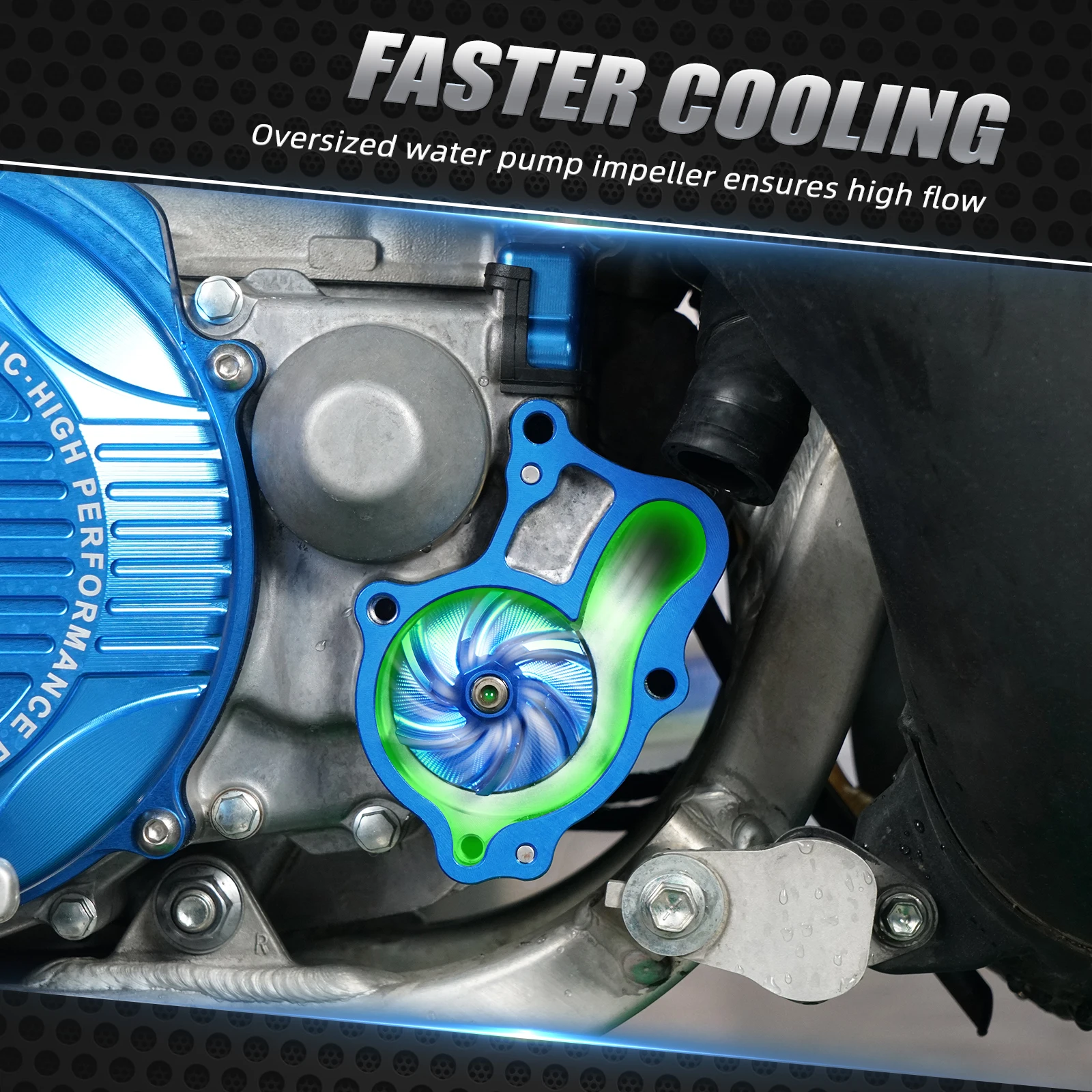 For Yamaha YZ250 1999-2024 YZ250X 2016-2023 YZ 250 250X CNC Motorcycle Oversized Water Pump Impeller Cooler Kit 5MW-12422-00-00