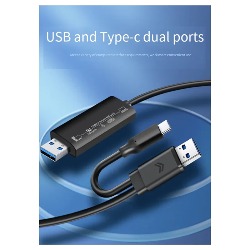 

A13E-Sync Data Link Mouse Keyboard Share Link USB3.0+Type-C PC To PC Network Direct File Transfer Bridge Computer Copy Cable