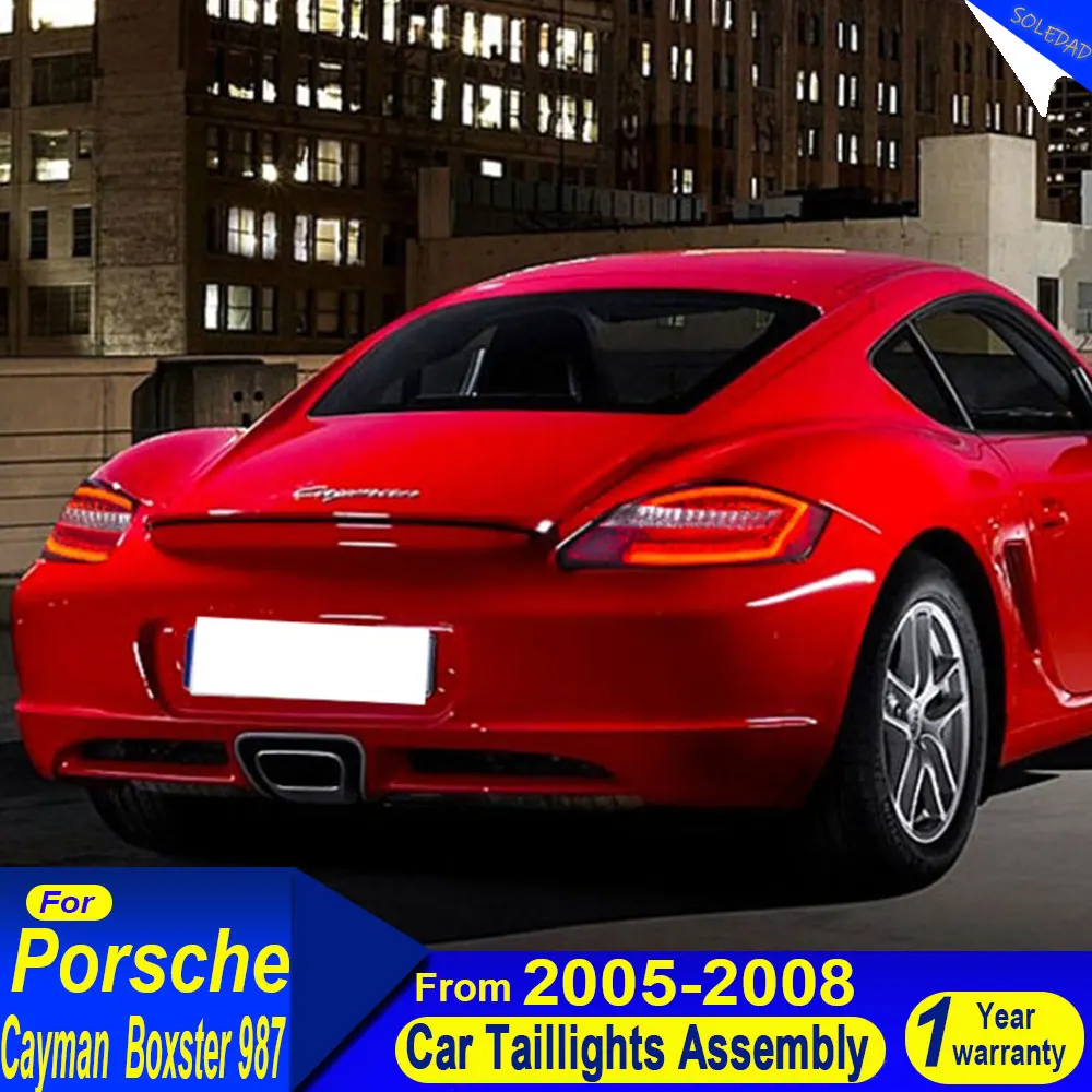 Car Tail lamp for Porsche Cayman  Boxster 987 LED Taillight 2005 2006 2007 2008 987.1 Rear Fog Brake Turn Signal car Accessories