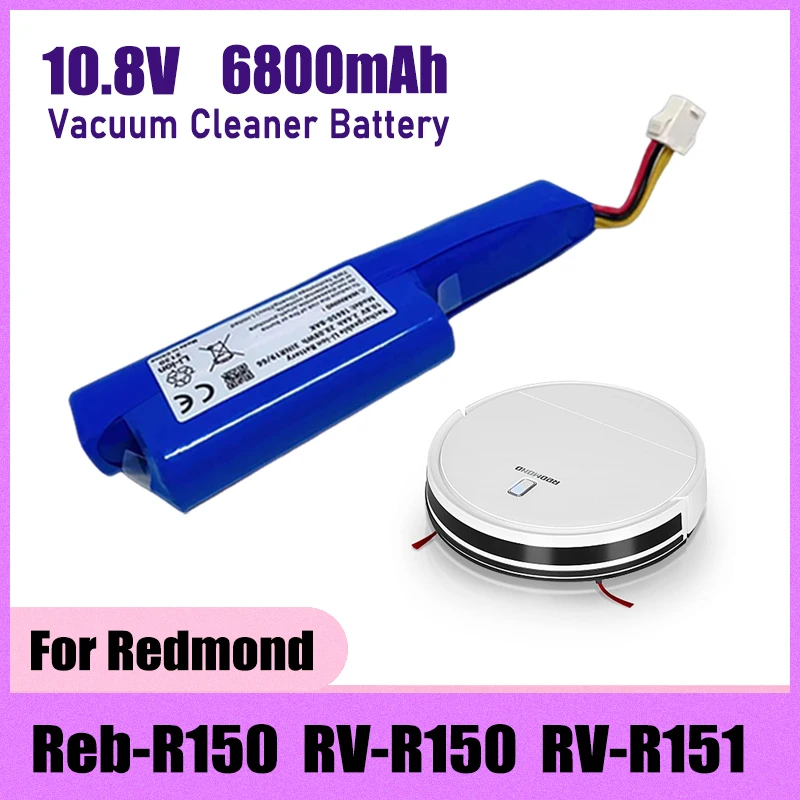 10.8V lithium-ion battery, for Redmond RV-R150 Redmond RV-R151 Vileda VR201 Petpro robot vacuum cleaner battery replacement