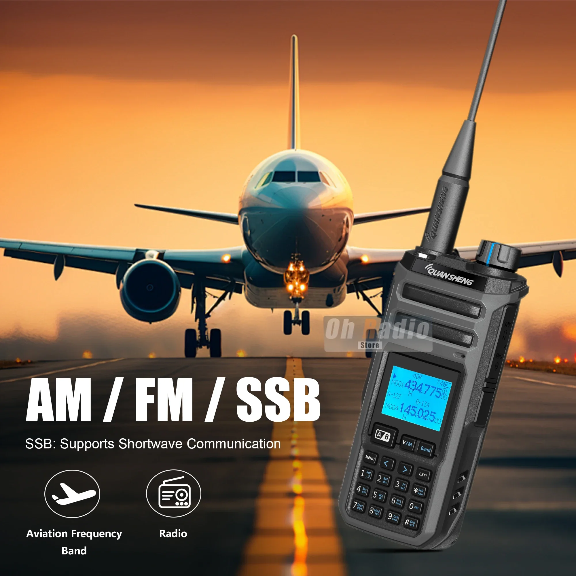 Quansheng TK11(5) 10W Dual Receiving HF VHF UHF USB AM FM LSB CW 27MHz CB LW MW SW SSB Multi Band Spectrum Analyzer Ham Radio image 3