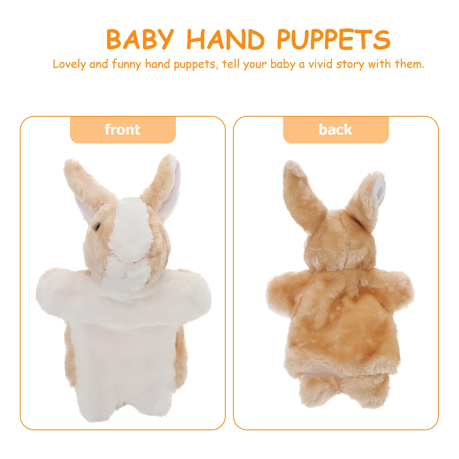 Plush Toy Cartoon Puppet Stuffed Gloves Baby Rabbit Hand Puppets Storytelling Figure Toys Animal for Babies