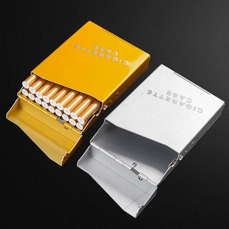 

2022 New Aluminum Alloy Cigarettes Cases Portable Guba Metal Cigarettesc Box Pocket Tobacco Smoking Accessorie Tool Man Gift