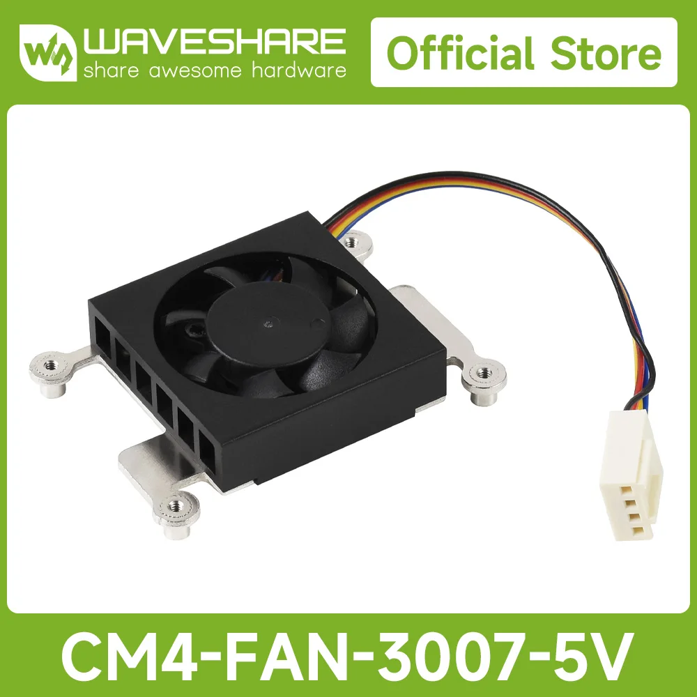 

Waveshare Dedicated 3007 Cooling Fan For Raspberry Pi Compute Module 4 CM4, Low Noise,5V/12V Power supply(Optional)