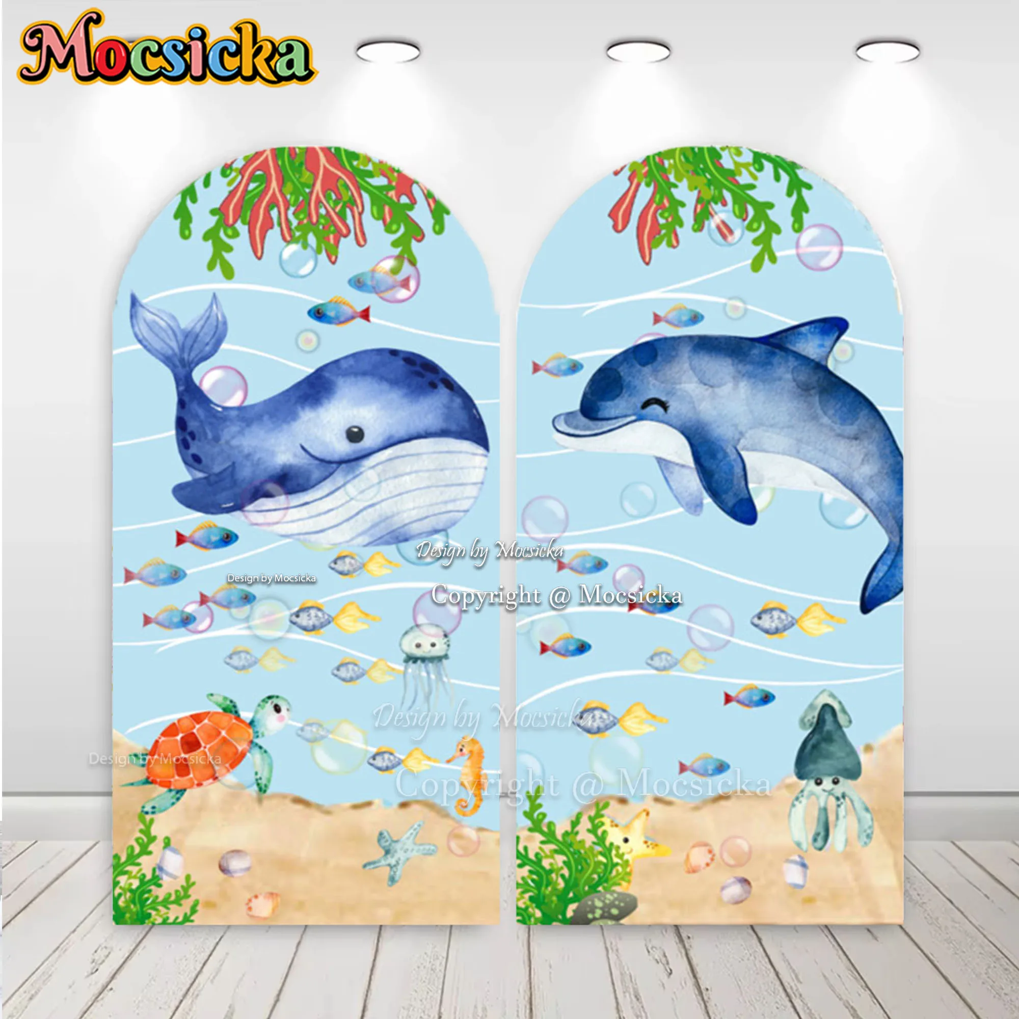 

Mocsicka Кит детское шоу вечерние арка фон для фотосъемки подводный мир животное рыба пузыри мультфильм фон детский день рождения