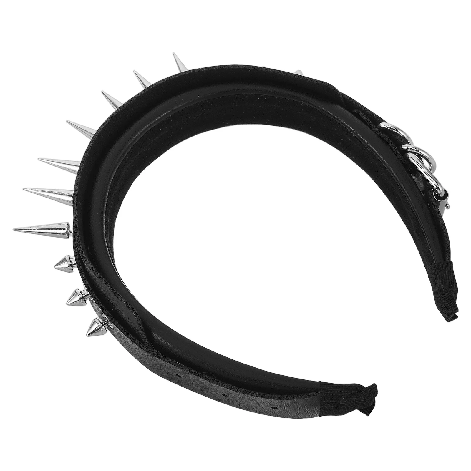

Black Punk Headband Studded Hollow Out Wide Rivet Spike Hairband Party Music Festival Goth Prom Accessories Women
