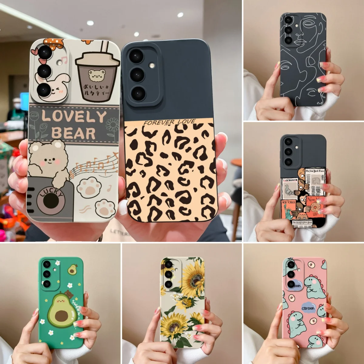 Samsung S24 FE Sevimli Tasarım Lens Koruma Tampon Galaxy S24S24FE Yumuşak Sıvı Silikon Arka Kapak Kaymaz Funda