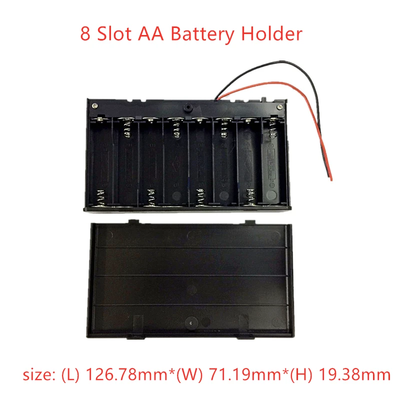 1/2/3/4/6/8 gniazdo uchwyt baterii AA AA skrzynka na akumulator uchwyt baterii AA 1x 2x 3x 4x etui na baterie AA z przełącznik DIY