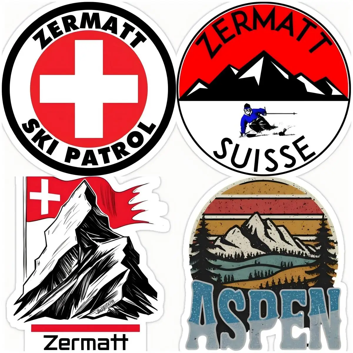 

Zermatt Sticker Car Stickers Funny Cover Scratches Bumper Window Laptop Bodywork Vinyl Cover Scratch