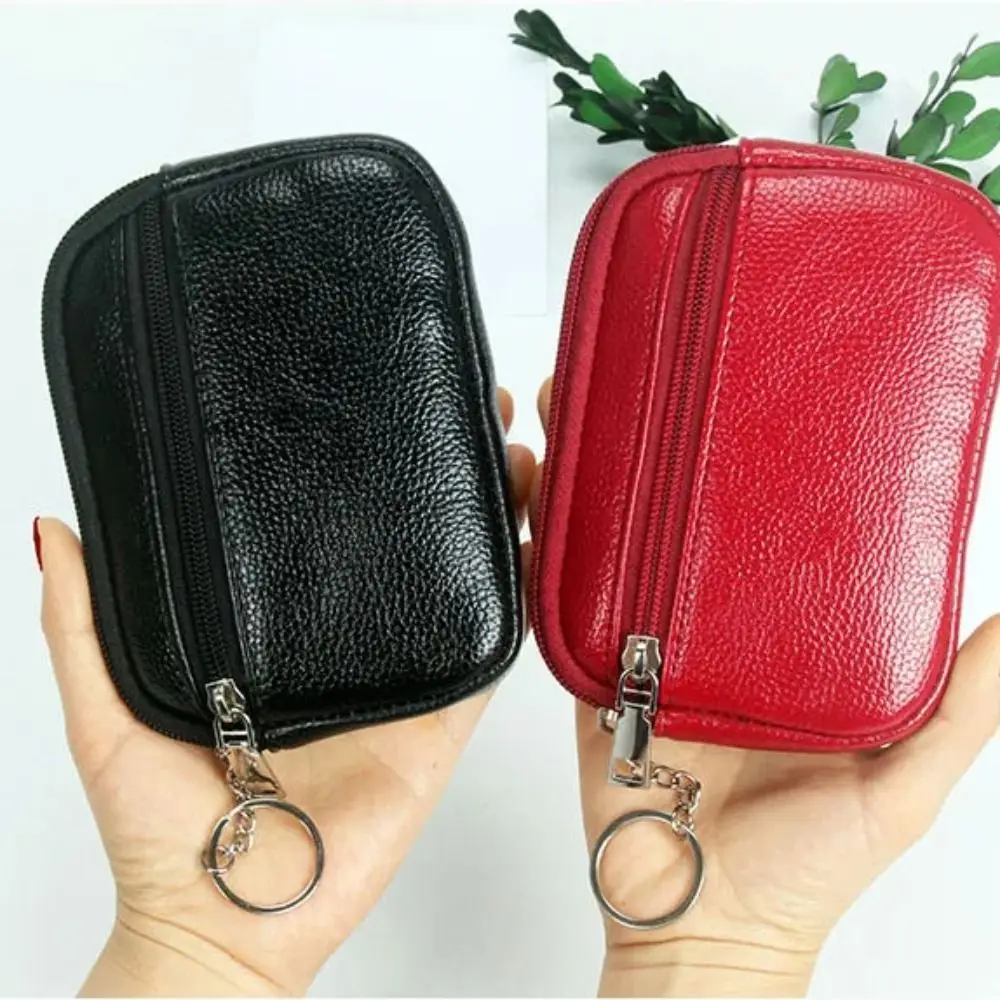 

New Coin Purse Women Mini Wallet PU Leather Female Purse Card Holder Small Purse Zipper Keychain Clutch Bag Short Wallets