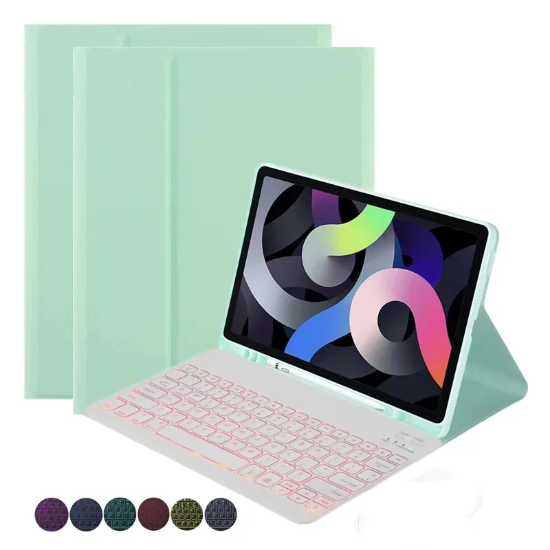 

Чехол-клавиатура для Samsung Galaxy Tab S10+ Plus / S9 FE+ Plus / S9+ Plus 12.4 дюйма с подсветкой и держателем для S Pen