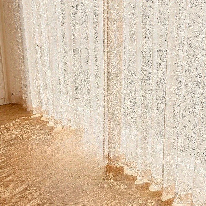 

Gauze curtain medieval French cream wind living room bedroom opaque princess wind romantic hollow window screen