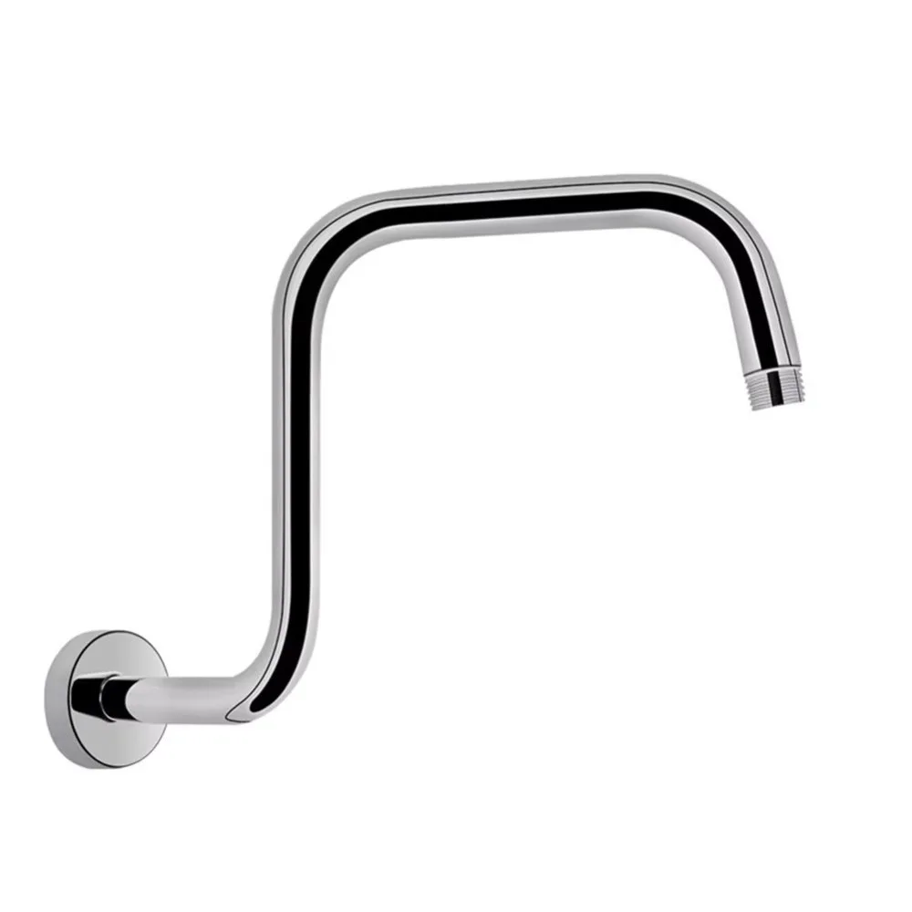 

Wall Mounted Shower Head Bracket Stainless Steel Easy Installation Shower Head Extension Silver Black Shower Arms