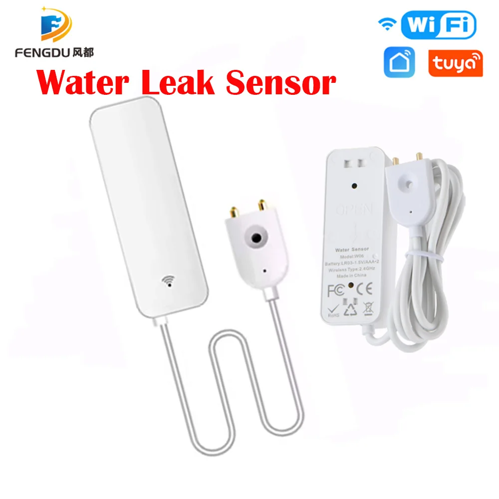 

Smart Home Wifi Wireless Water Leak Sensor Sensor Flooding Detector for Home Alarm