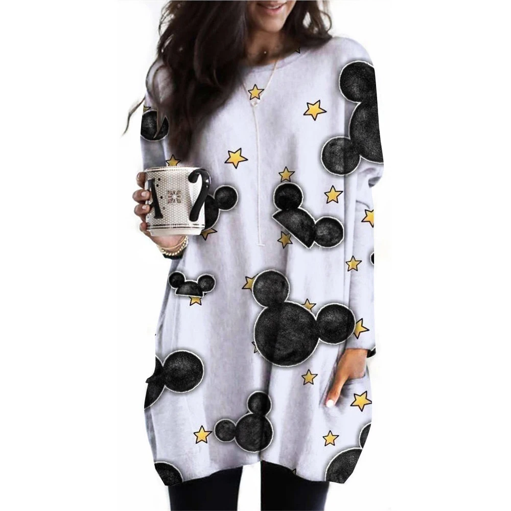 Disney Mickey Mouse Print Nurse Uniform Cute Minnie 3D Print V-Neck Pocket Medical Uniforms cartoon Nursing Scrubs Uniforme