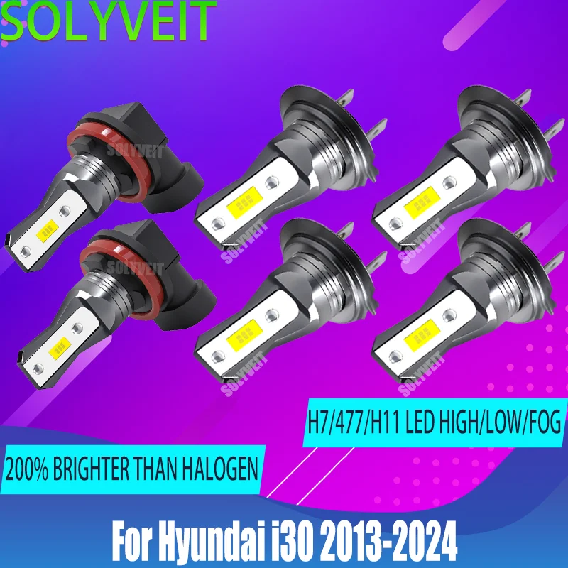 

Halogen Replacement: LED Bulb H7 Main/Dipped Beam H9 Foglamp For Hyundai i30 2013 2014 2015 2016 2017 2018 2019 2020 2021-2024
