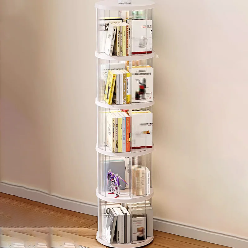 Modern Simple Bookcase Floor Shelf Children Rotatable Bookcase Multi-layer Removable Etagere Rangement Minimalist Furnitures