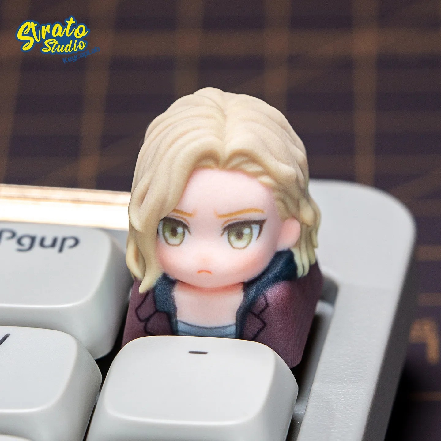 Resident Evil Character Keycap 1 Piece Sculpted Chibi Design Decorative Replacement Key for Mechanical Keyboard