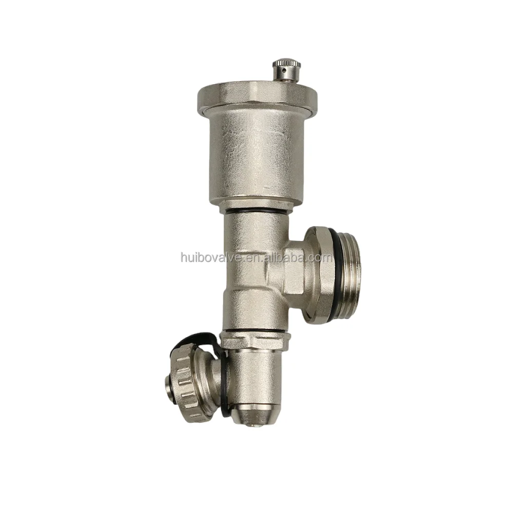 ATV&UTVFactory Direct Brass Control Manifold Tail Valve Floor Heating Manifold Part Water Vent Valve OEM 16 Bar ISO 228 Certifie