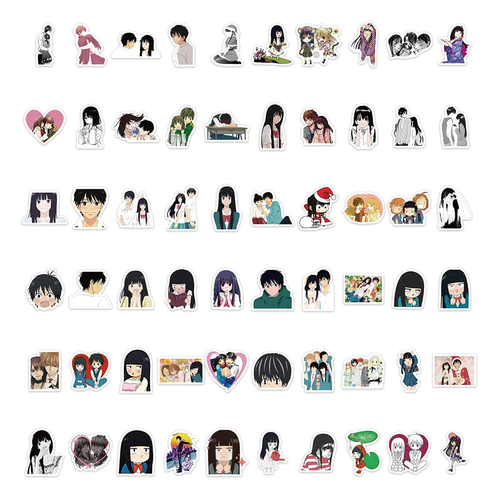 Kimi ni Todoke stiker Anime Kuronuma Sawako, Stiker air DIY koper botol air kartun dekorasi stiker tahan air 10/30/60 buah