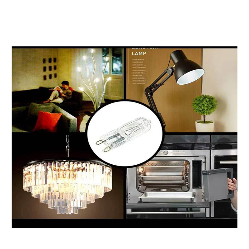 LICE-80PCS G4 12V 20W Halogen Lamp G4 12V Bulb Inserted Beads Crystal Lamp Halogen Bulb 20W 12V Halogen Bulbs