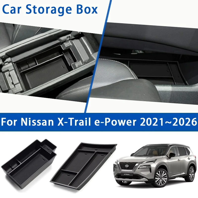 

Car Storage Box For Nissan X-Trail Rogue e-Power T33 VC-Turbo 2021~2026 Anti-dirty Armrest Center Console Boxes Auto Accessories