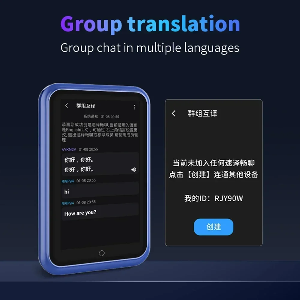 19 Offline Translation Portable 4G Language Simultaneous Interpretation Translator Device with 138 Languages Voice Translating