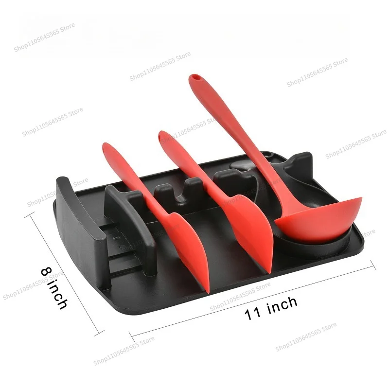 For Storage Rack, Multifunctional Kitchen Supplies, Stain Resistant and Draining, Spatula, Soup Spoon, Mat, Tableware