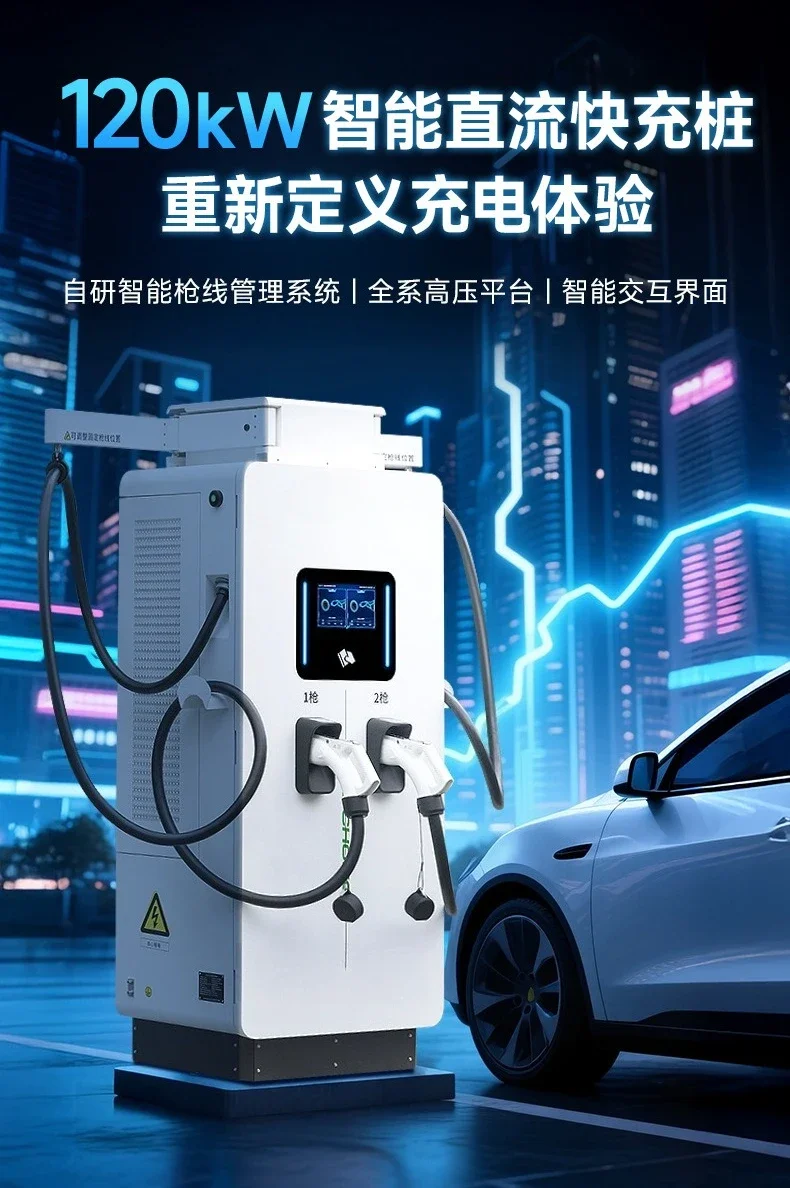 New energy charging and charging pile device Electric vehicle home and commercial 120kw DC dual charging pile
