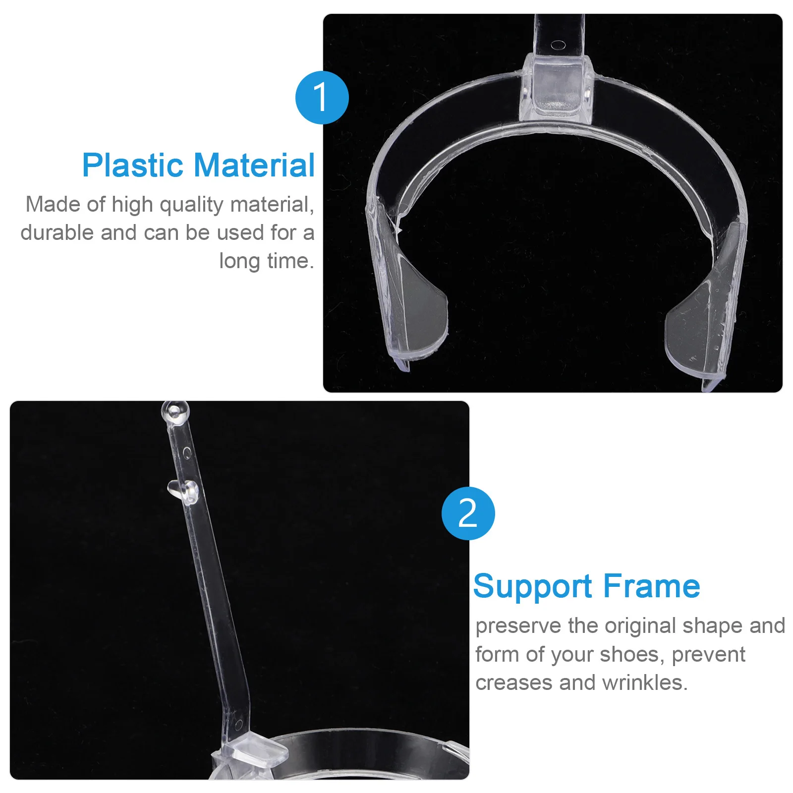 

10Pairs Plastic Sandals Display Rack Heel Support Frame Fixed Accessory Shoe Shape Preserver Shoes Shaper