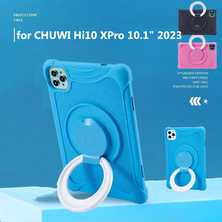 Case for CHUWI Hi10 XPro 10.1 Inch 2023 Tablet Cover Soft Silicon Shell 360-degree Rotating Stand Shockproof Funda