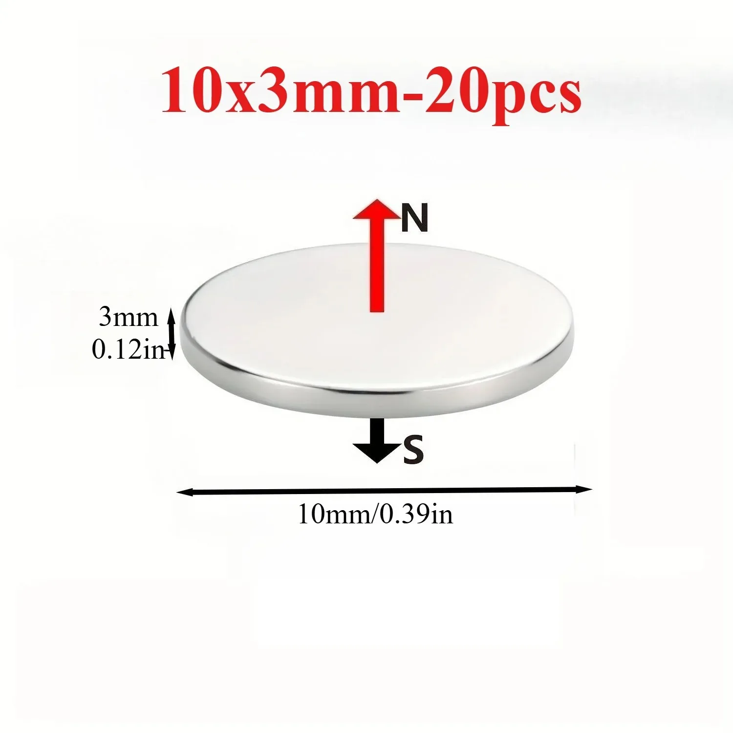 Leistungsstarke Magnete mit mehreren Spezifikationen (8x3/8x4/10x2/10x3), geeignet für Kühlschrank-DIY, Zuhause, Büro, Badezimmerzubehör.