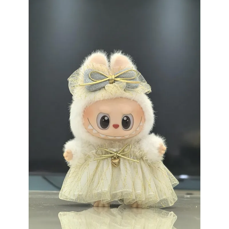 Per Spot originale Labubu scatola cieca in vinile vestiti per bambini abito da principessa fatto a mano gonna soffice abito da sposa da sposa regalo di moda