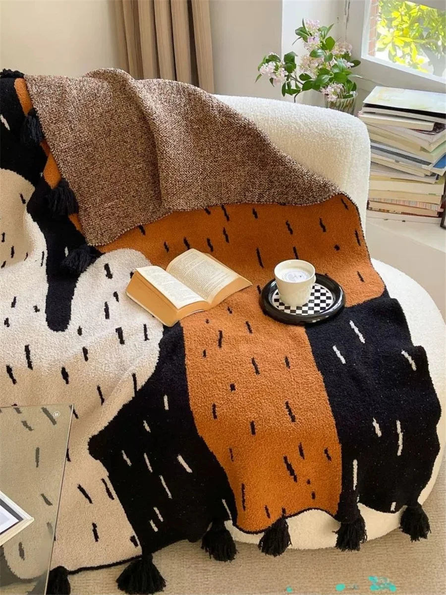 

Новое вязаное одеяло-плед с кактусами, декоративное покрывало для кондиционера, накидка на кровать, домашний декор для гостиной, на все сезоны