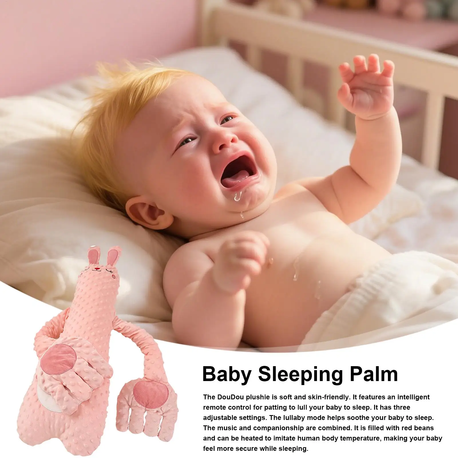 Baby Soothing Palm Children Nap Aid Patter 3-Levels Startle Prevention Baby Soothing Palm for Stroller Travel Crib Nursing