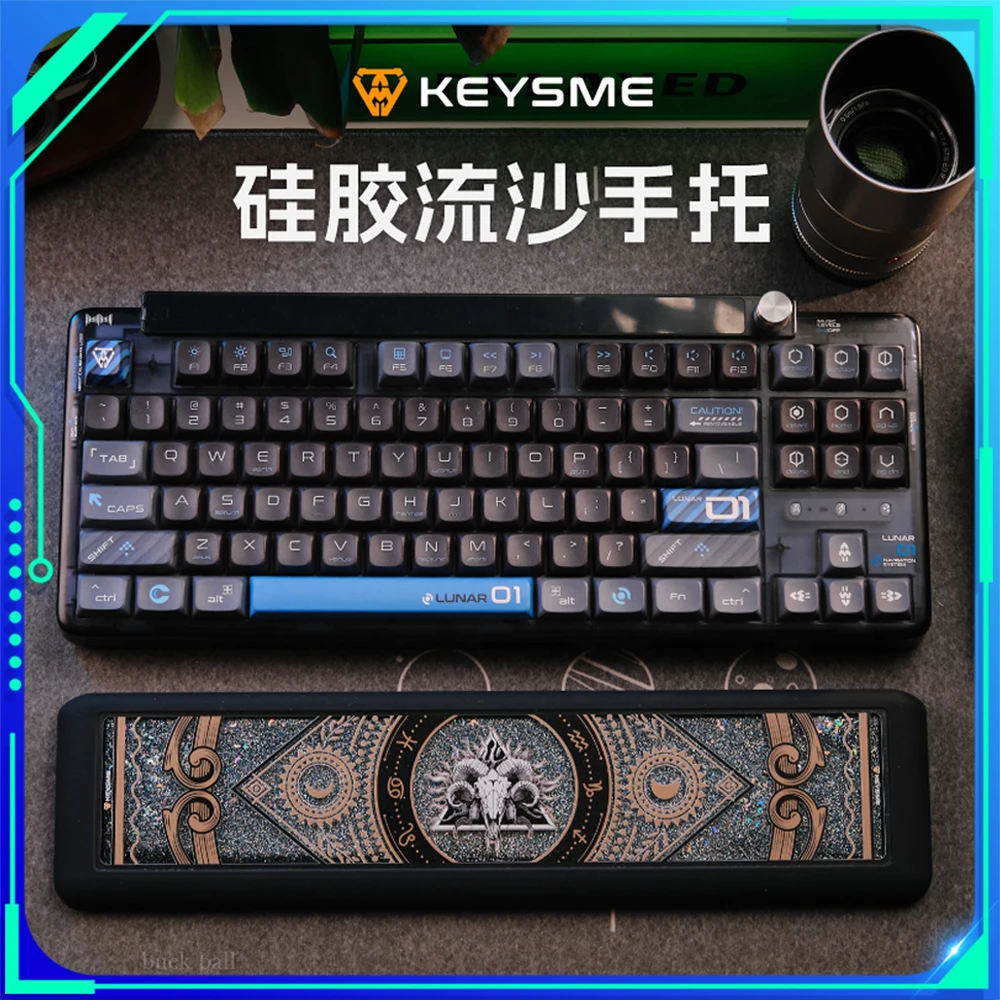 

Keysme Mars03 Hand Support Cushion Aluminium Alloy Silica Mechanical Keyboard Ergonomic Palm Rest Durable Computer Game Armrest