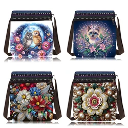 1pc/Set DIY Mandala Diamond Art Handbags Canvas Shoudler Purses with Strap Owl Diamond Painting Crossbody Bag for Women