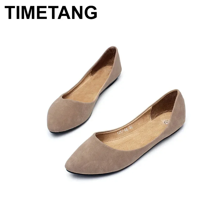 TIMETANG womens sandals shoe Woman Genuine Leather Flat Shoes Fashion Hand-sewn Leather Loafers Female hole hole shoes Wome