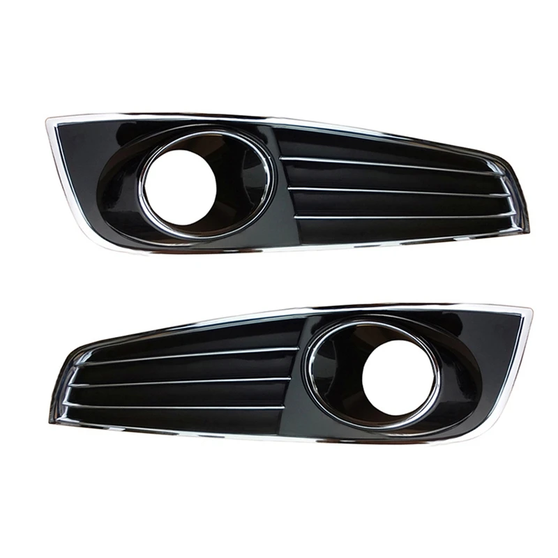 1 Pair Car Fog Lamp Shade Under Front Bumper Lamp Fog Lamp Frame Grid 4H0807679 4H0807680 For  A8 D4 2010-2014