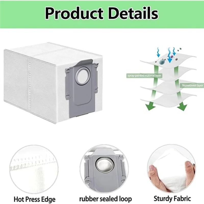 AD24 استبدال طقم قطع غيار ل Roborock Qrevo Curv/P20 Pro فرشاة جانبية رئيسية فلتر Hepa ممسحة القماش أكياس الغبار فراغ المرفقات