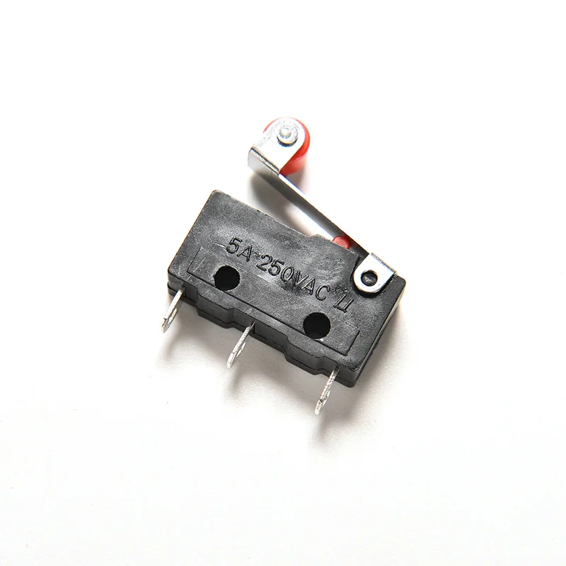 10Pcs Micro Roller Lever Arm Open Close Limit Switch KW12-3 PCB Microswitch