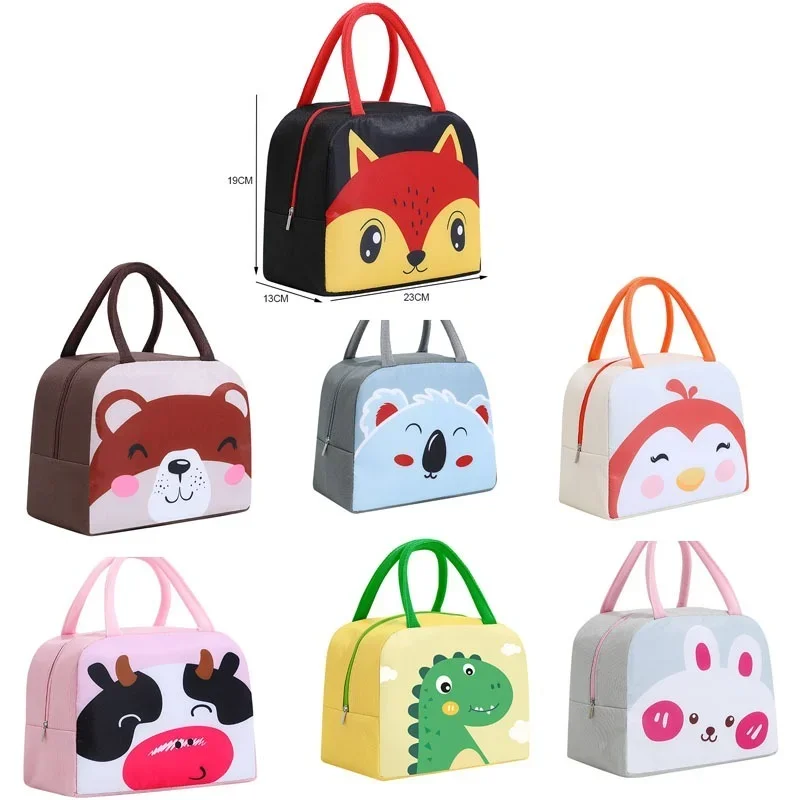 Cartoon Lunch Bag Portable Insulated Thermal Lunch Box Picnic Supplies Bags Milk Bottle For Women Girl Kids Children 2022 New